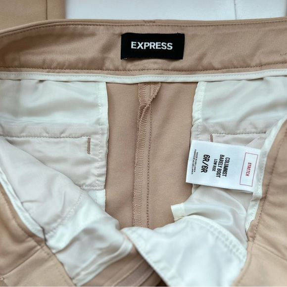 Express Columnist Barely Boot Tan Beige Pants Size 6 - Picture 4 of 4